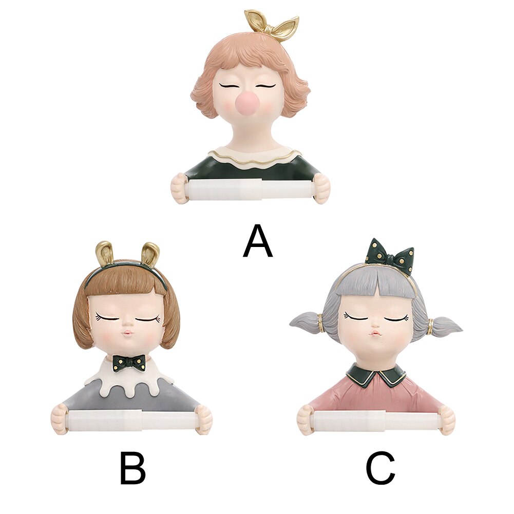 Cute Girl Toilet Paper Holder Bathroom Tissue Holder Paper Rack Toilet Roll Holder Tissue Case Bathroom accessories