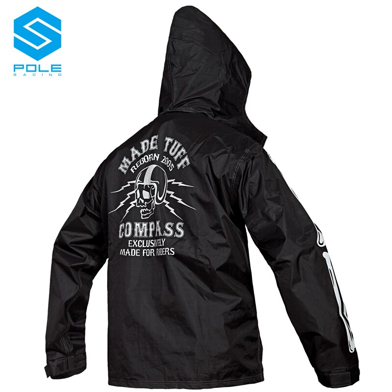 POLE Skull Motorcycle Riding Rain Suit Motorbike Rain Gear Moto Raincoat Outdoor Fishing Bike Waterproof Cycling Jacket Trousers