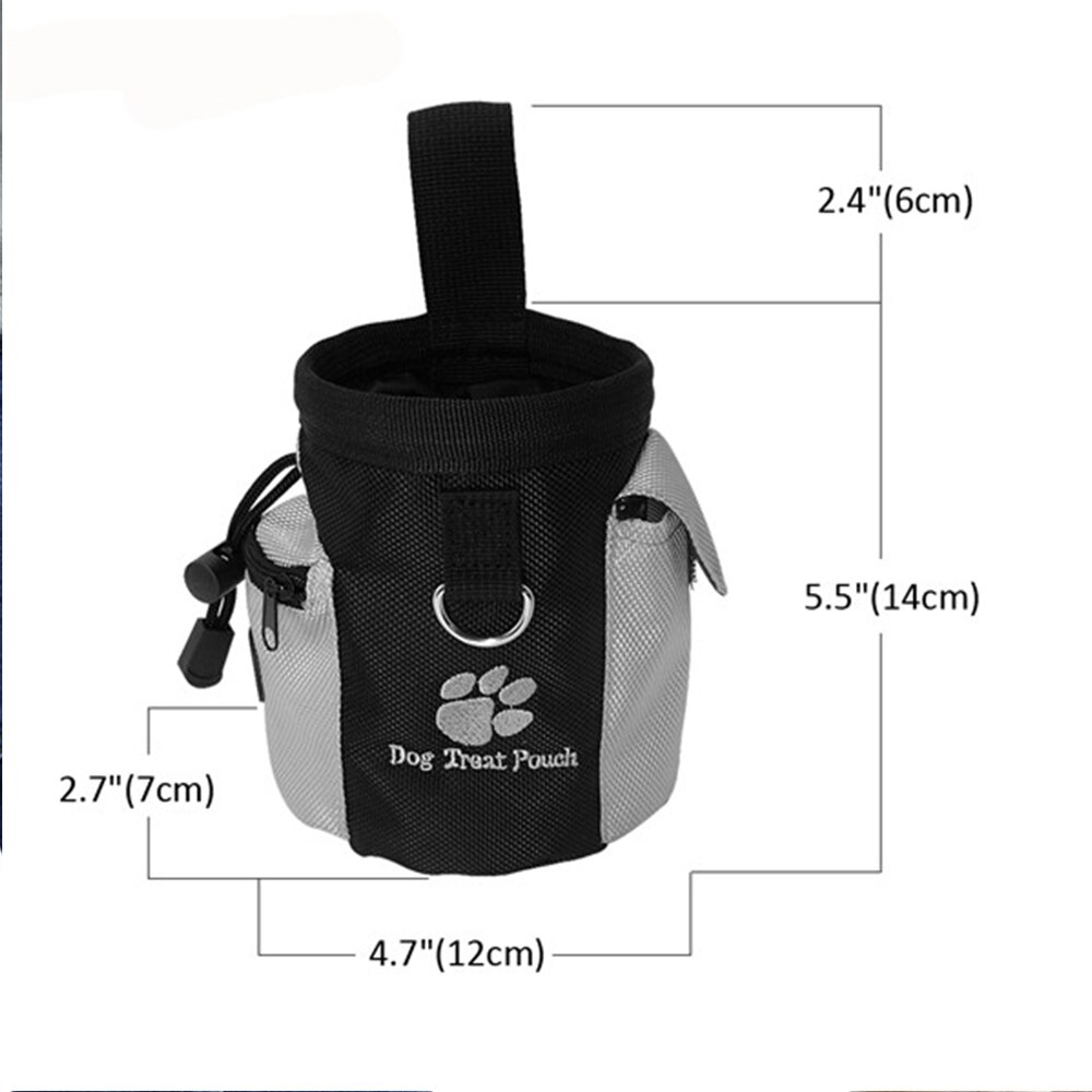 Pet Dog Treat Bag Portable Outdoor Dog Obedience Agility Training Bag Detachable Feed Storage Pocket Puppy Bait Snack Waist Bags