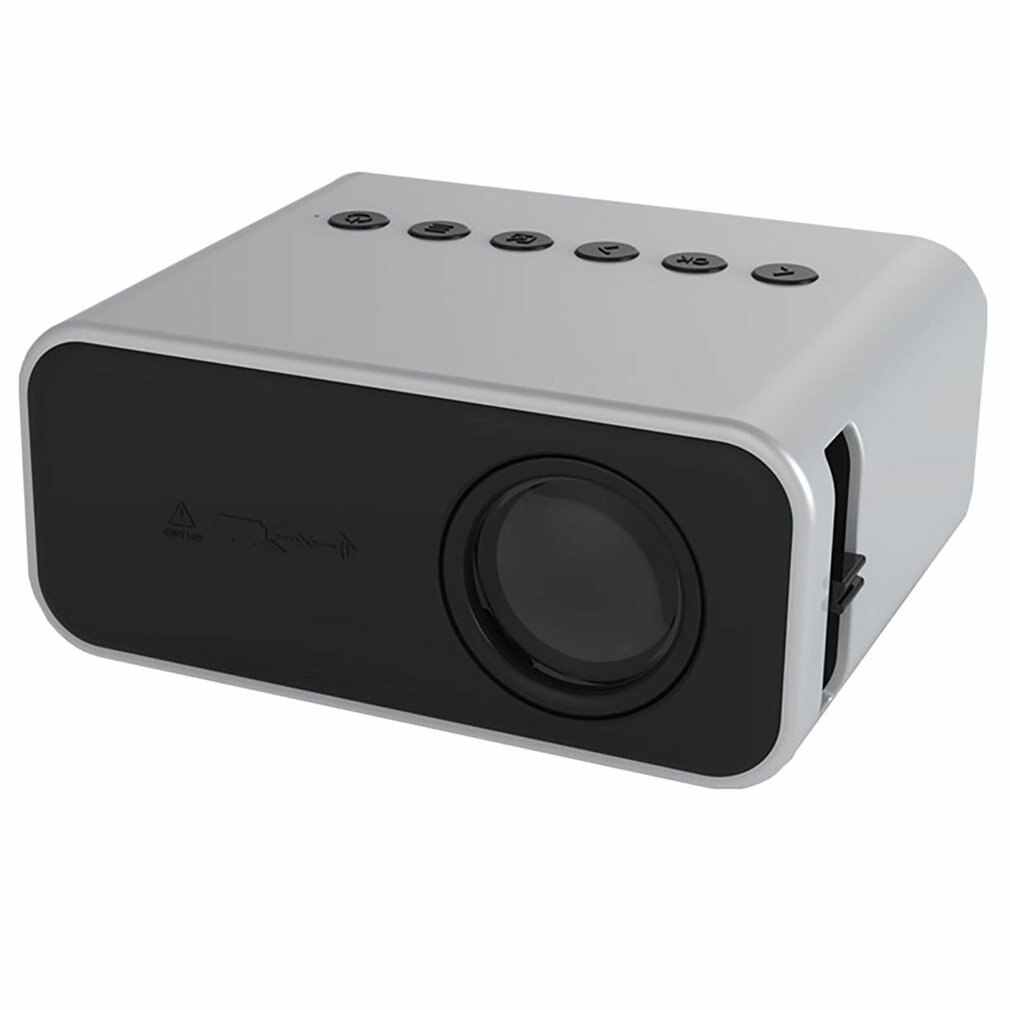 Yellow YT500 Mini Projector Led Home Theater Video Beamer Supports 1080P USB Audio Portable Home Media Player Kids