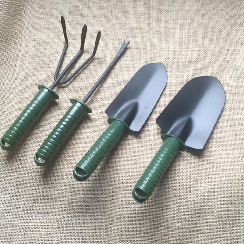 4 Uds Mini rastrillo de pala juego de herramientas para plantas de jardín con mango de madera herramientas de jardinería pequeña rastrillo pala herramientas de jardín