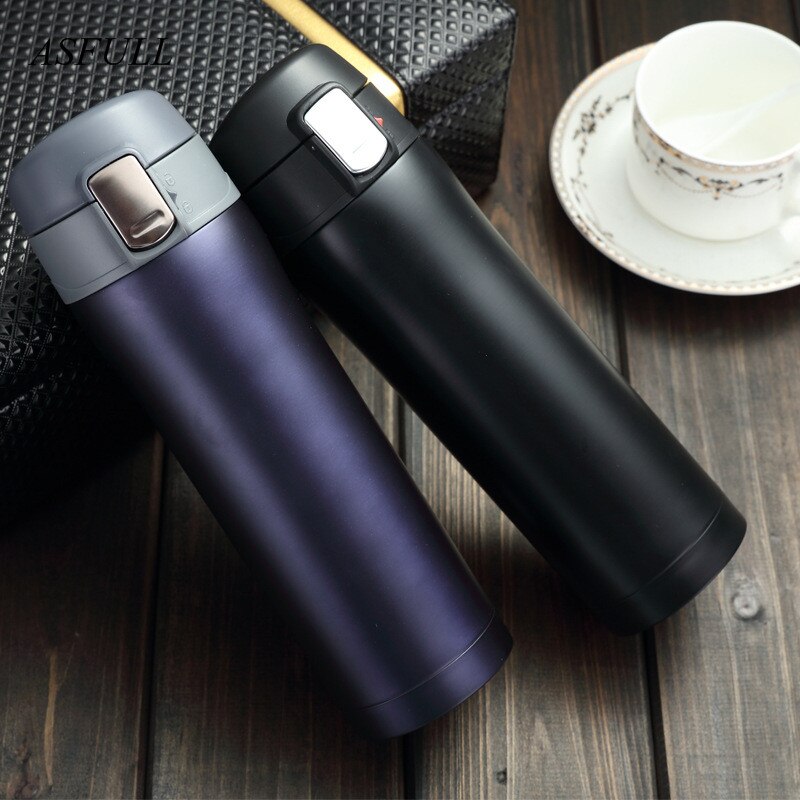 Termo Taza Termo taza al vacío taza 304 de acero inoxidable con aislamiento taza 450ML botella térmica termo vacío frasco botella de agua