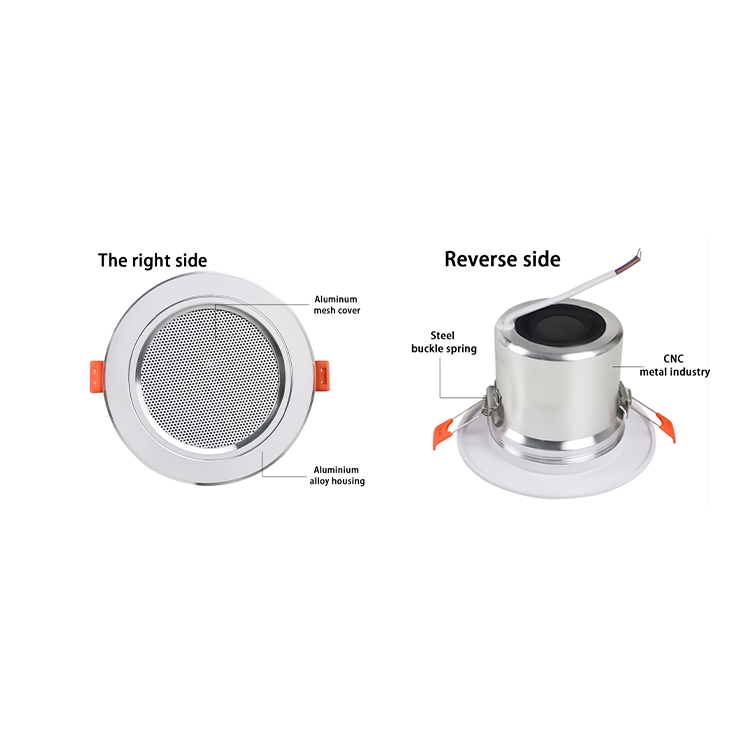 Altavoz de techo para baño de 8Ohm y 10W, sistema de música de fondo, aluminio a prueba de humedad, de sonido de altavoz en el techo a la