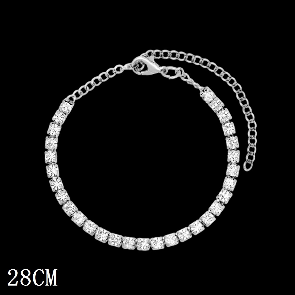Mode Bling Verharde Rhinestone Prong Cubaanse Ketting Armband Voor Vrouwen Mannen Hip Hop Iced Out Chunky Link Chain Armbanden sieraden: 005302SL