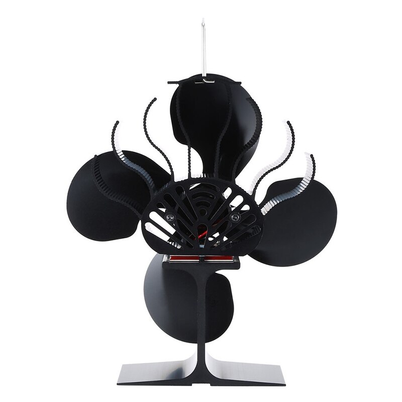 1Pcs Fireplace 4 Blade Heat Powered Stove Fan Wood Burner Eco Friendly Quiet Fan Home Efficient Heat Distribution