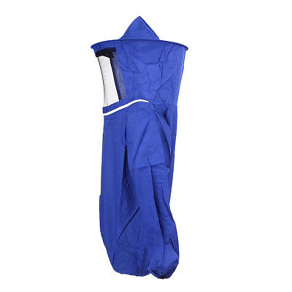 Imkerjas imkerpak hoed overjas beschermende uitrusting bijenjas bijenhoed beschermende kleding: Blauw