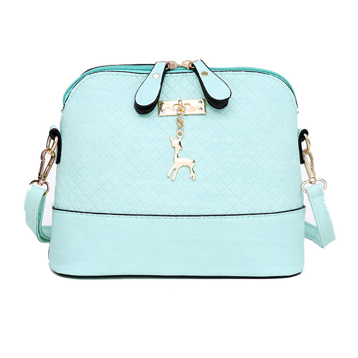 ! Vrouwen Messenger Bags Mode Mini Tas Met Herten Speelgoed Shell Vorm Zak Vrouwen Schoudertassen handtas: mint green