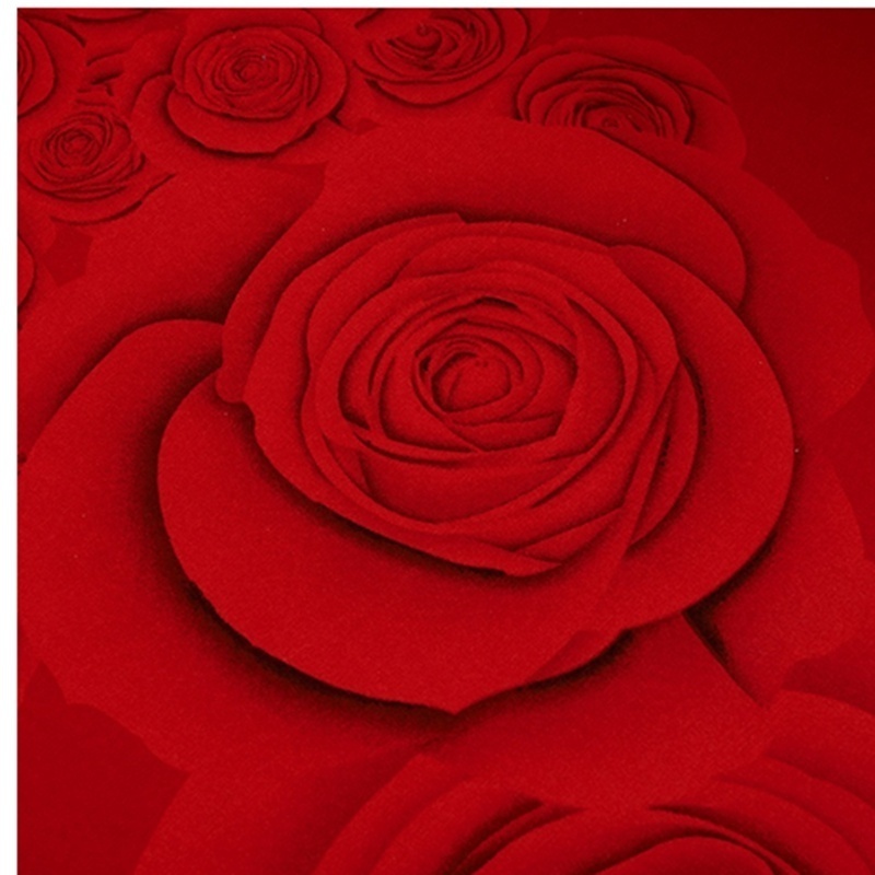 Rose blomster hjem sengetøj bomuld rødt sengetøj sengetæppe