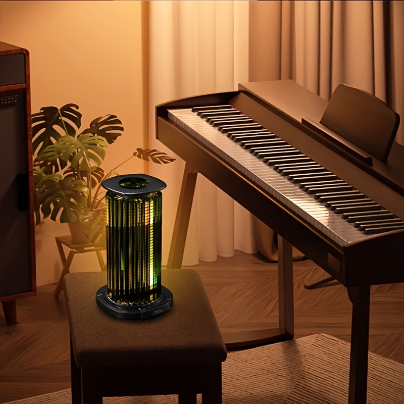 Luce ritmica musicale attivata dal suono RGB da 1 pezzo, luce panoramica 4D per atmosfera alla moda, per Natale, Halloween, decorazioni per feste ﻿