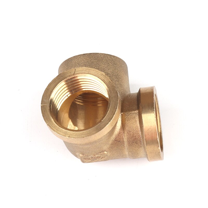 1pc 1/2Inch Female Thread Brass Tee Connectors Three-Dimensional Plumbing Fittings Brass 3-Way Adapters