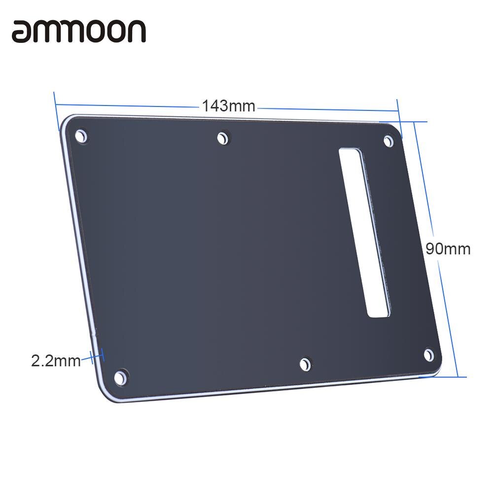 Pickguard Tremolo Cavity Cover Backplate Back Plate 3Ply for Stratocaster Modern Style Electric Guitar Black