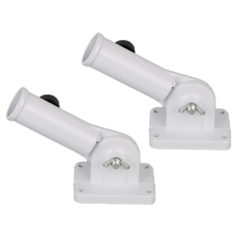 2Pcs Adjustable Multi-Position Flag Pole Holder, Aluminum Alloy Mounting Bracket 1Inch Diameter: Default Title