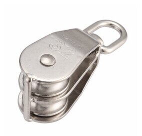 1pcs M15/M20/M25/M32/M50 fishing net Double pulleyPoly Rope Hoist Pulley Wheel Block and Tackle Puller Lift Tools: M32