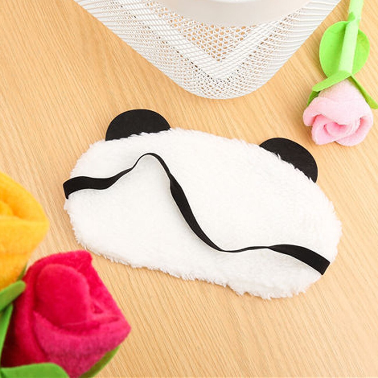 Sleep Eye Mask Plush Sleeping Eye Mask Panda Eye Cover Sleeping Mask Cartoon Travel Rest Eye patch Blindfolds Band Shade