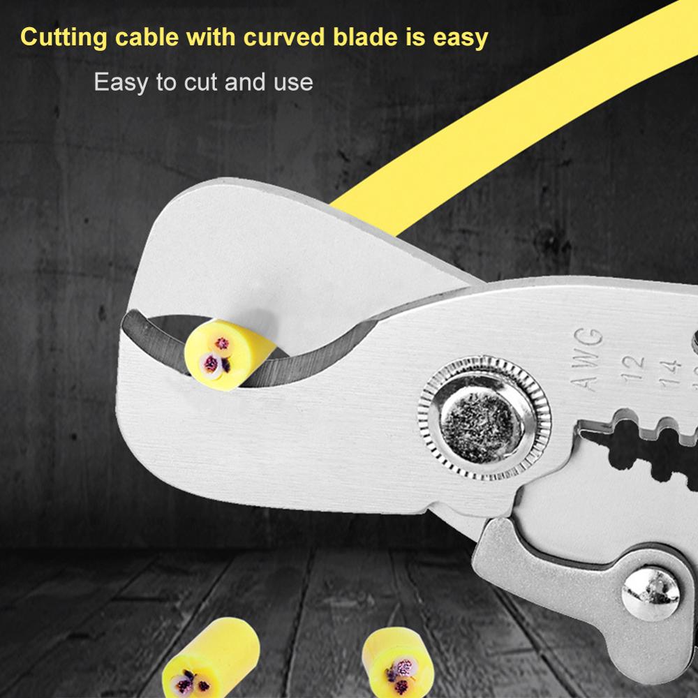Multi tool pliers Crimping Pliers wire stripper Multi functional Snap Ring Terminals Crimpper Electrician Shears Stainless Steel
