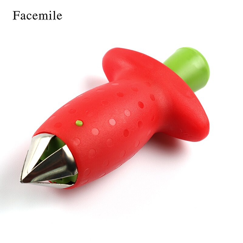 Facemile 1 stks Aardbei Huller Aardbei Top Blad Remover Gadget Tomaat Stengels Fruit Mes Stem Remover Draagbare Keuken Tool