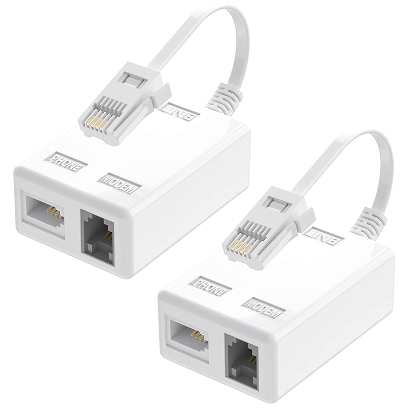 BT Stecker Zu ADSL RJ11 Breitband Internet Wassersportmikrofilter Splitter 2 Pack, BT Männlichen Zu BT &Ampere; RJ11 Weibliche Für Festnetz Modem: Ursprünglich Titel