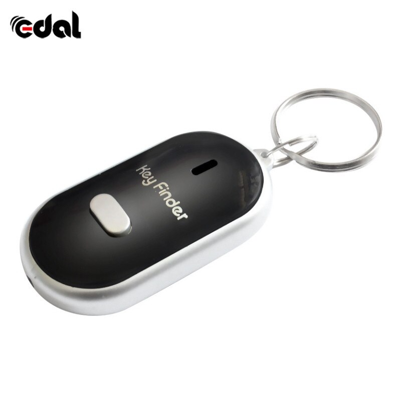 Sensors Smart Finder key Whistle Sound Keychain LED With Whistle Claps Finder Locator Find Lost Keychain finder: Black