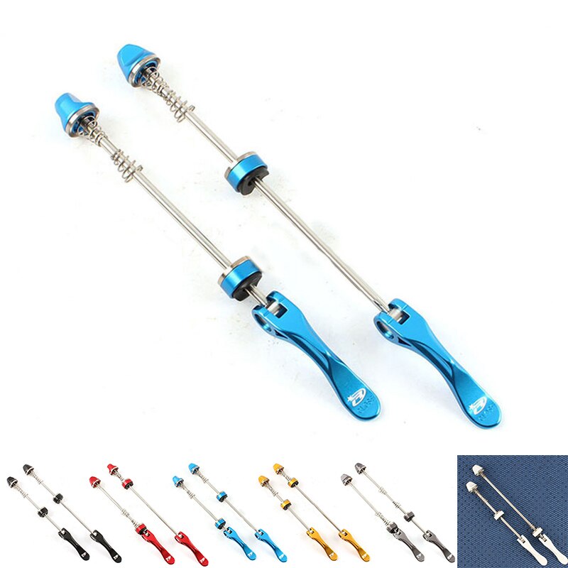 2Pcs Mtb Racefiets Voor &amp; Achter Quick Release Wiel Locking Security Snelspanner Anti Diefstal Spies