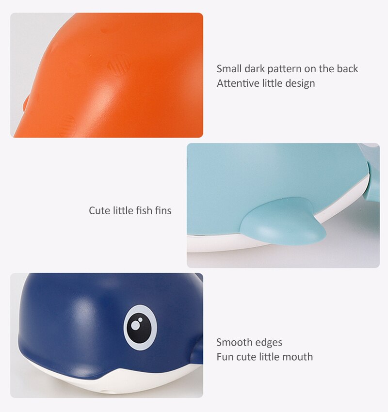 Walvis Kinderen Water Baby Bad Wind-Up Clockwork Walvis Zwemmen Baby Badkamer Spelen Met Water Spray Douche