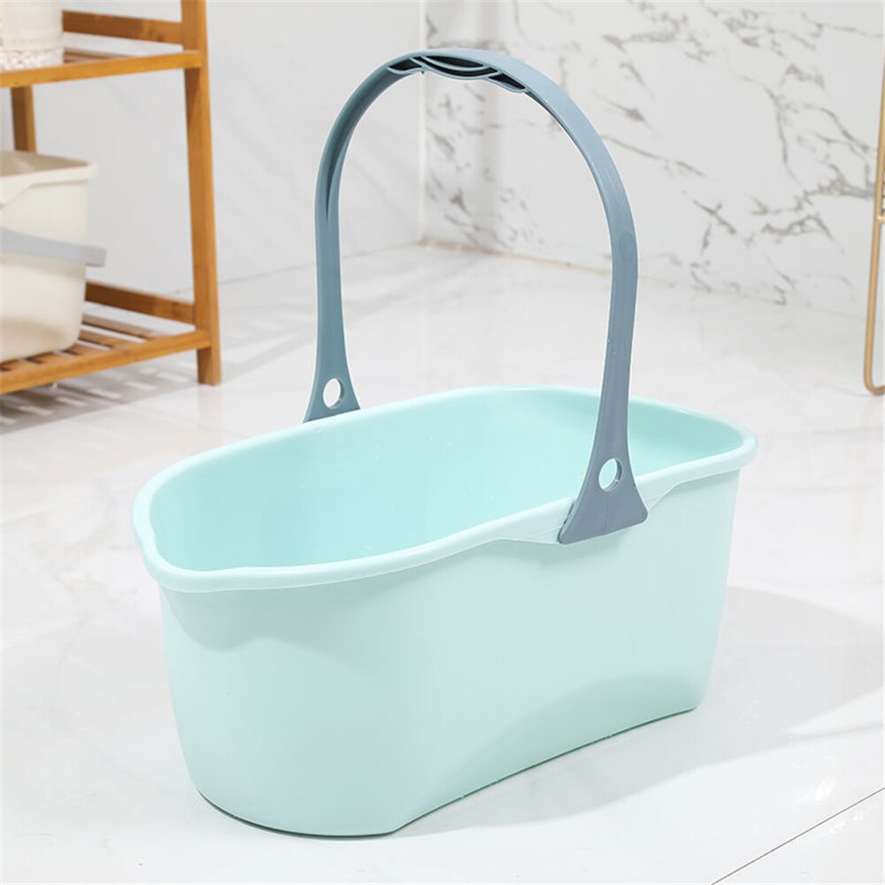 Mop Bucket Camping Wash Bucket With Handle Floor Mop Cleaning Fishing Car Wash Bucket Household Tool for Washing Floor Accessory: Blue