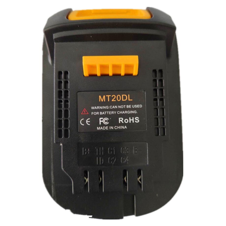 Mt20dl batteri adapter til makita 18v bl1830 bl1860 bl1815 li- ion batteri til dewalt 18v 20v dcb 200 li- ion batteri
