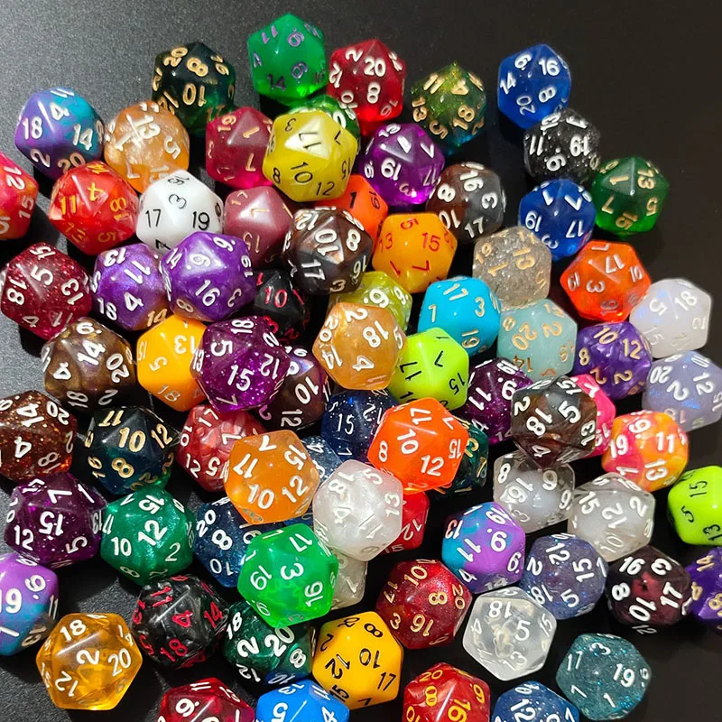 10 pçs/set Dados Digitais 20 lados Jogos Educacionais Acessórios de Entretenimento