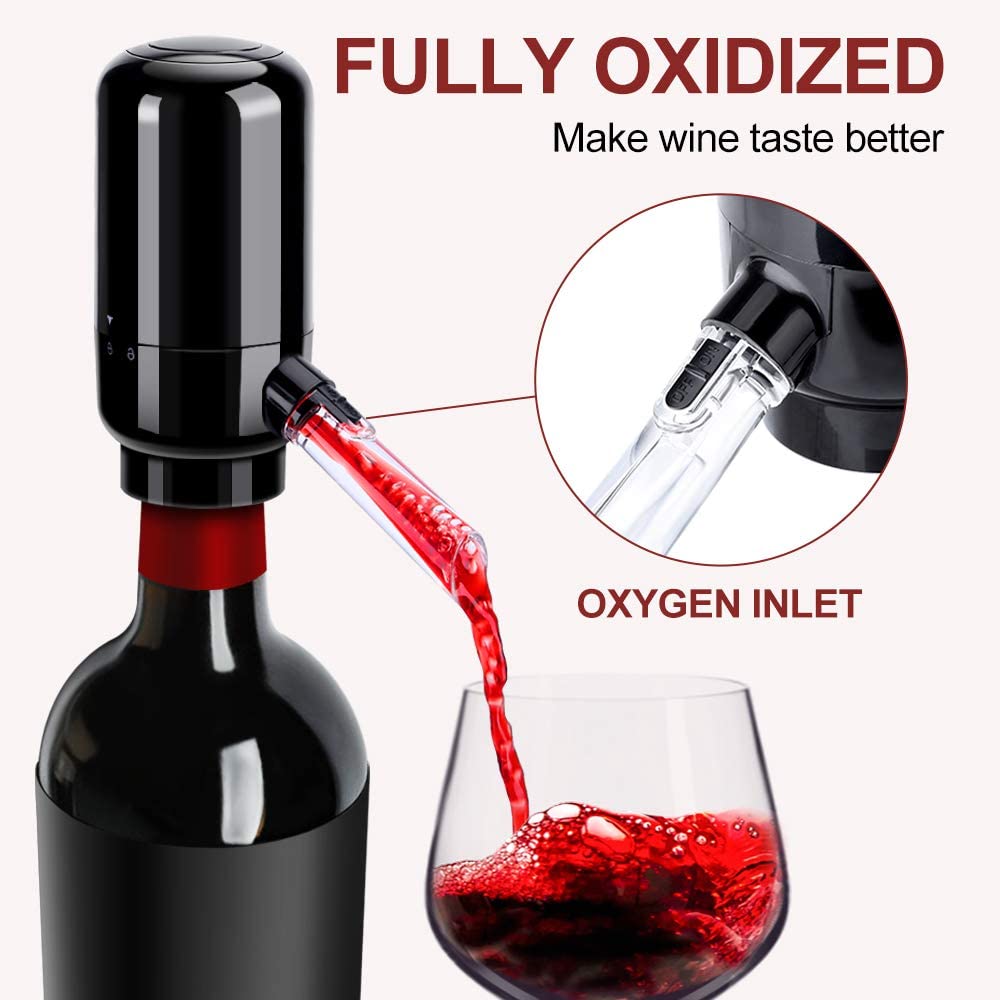 Electric Wine Aerator Decanter Automatic Wine Dispenser Quick Sobering Smart Wine Pump Pourer for Bar Kitchen Tools