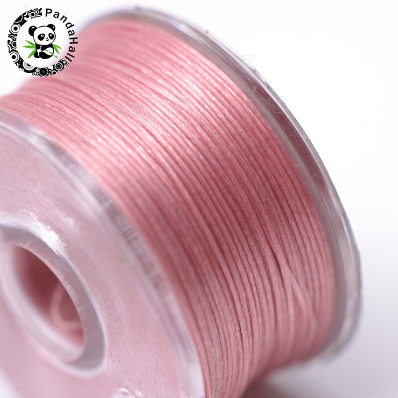 50yards/roll 0,1mm Spezielle Beschichtete Polyester Themen Für Seed Perlen Schmuck Perlen Cords DIY, Die Entdeckungen: PaleVioletRed