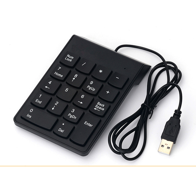Kemile Wired Mini USB Numeric Keypad Numpad 18 Keys Digital Keyboard for iMac/MacBook Air/Pro Laptop PC Notebook Desktop: Default Title