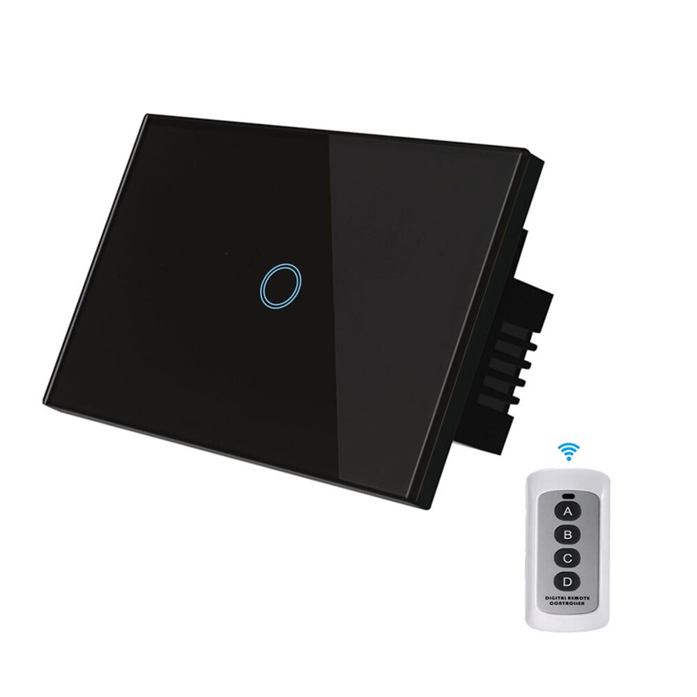 WIFI smart touch switch supports APP smart life remote control US standard 1/2/3gang 100-250V control light switch: Black / 3-Gang / Need Neutral wire