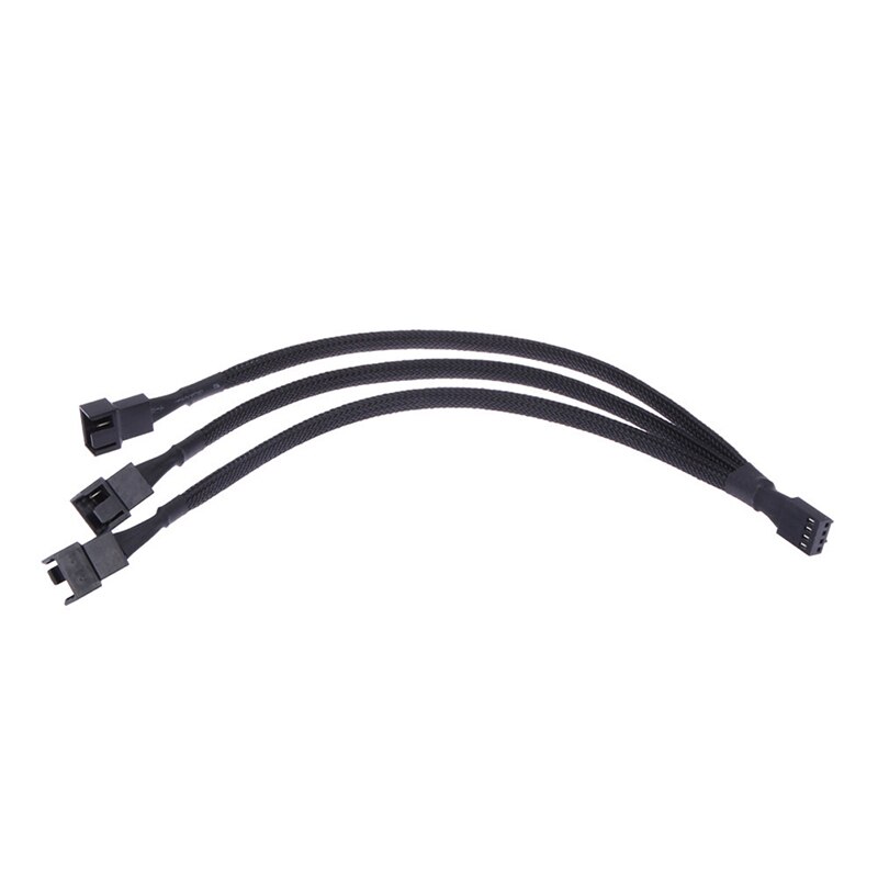 1pcs Sleeved 1 To 3 4-Pin Extension Cable 1 to 3 ways 4-pins CPU PWM Case Cooling Fan Splitter Hub Power Fan-out Adapter Cable