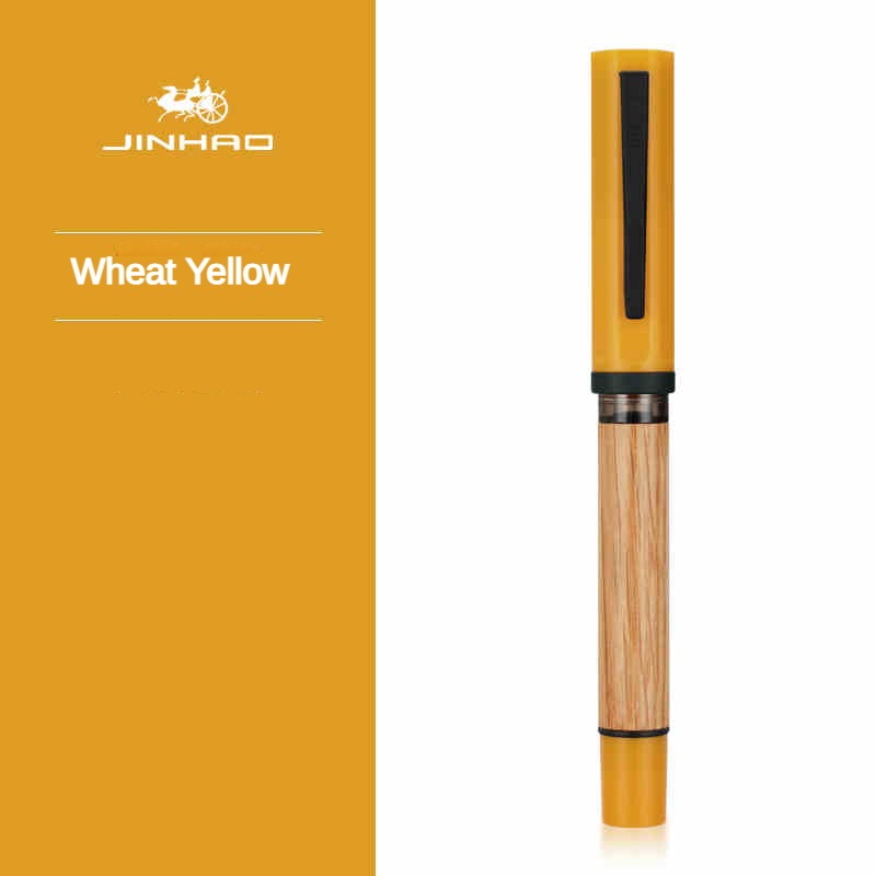 JINHAO 58 Wood Fountain Pen Colors Student F EF Nib Ink Pen Calligraphy Pen Stationery School Office Supplies: WHITE / EF