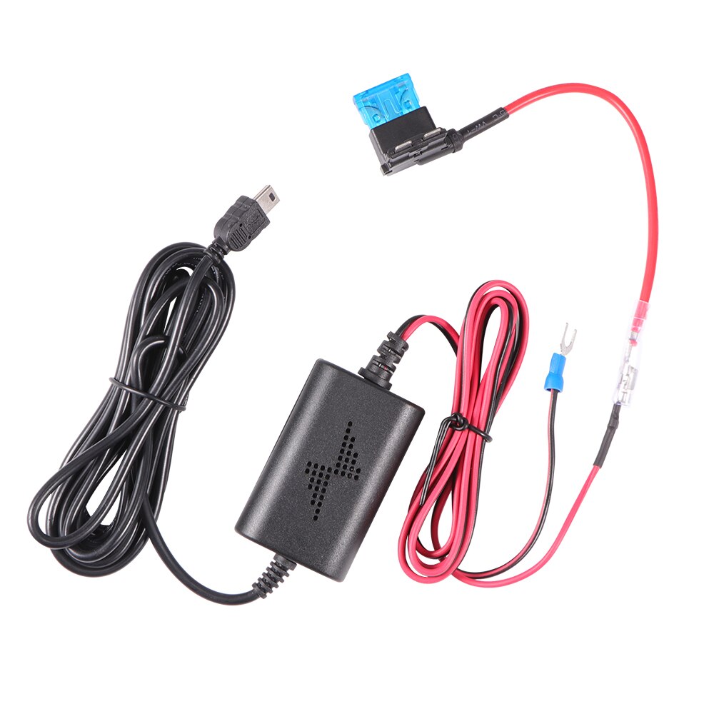 Adaptateur chargeur caméra tableau de bord voiture | Câble dur Mini USB, ABS enregistreur de conduite 12v à 5v USB, protection contre les surcharges: Small