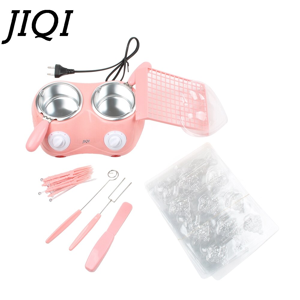 DIY 2 pots Electric Chocolate melting pot chocolate fondue chocolate fountain melter Two Pots children girl boy EU US plug