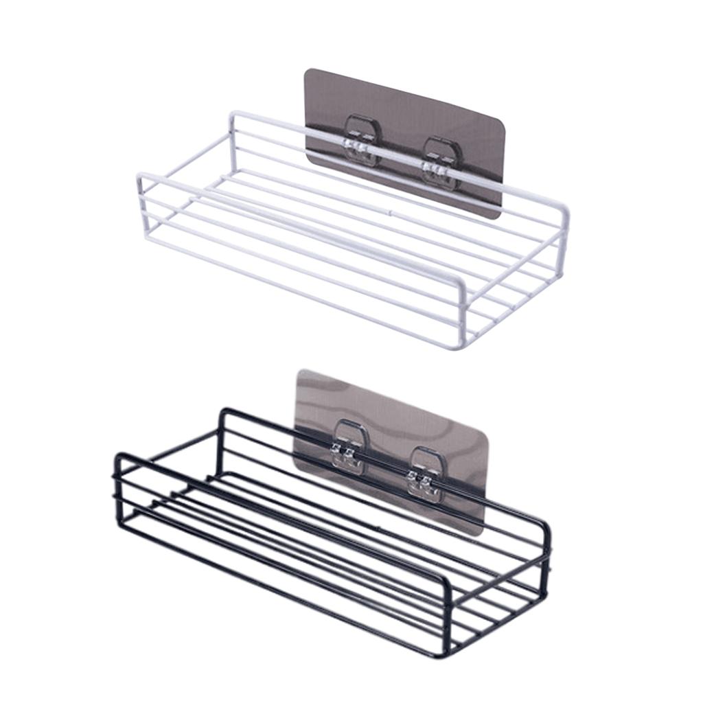 Wall Mounted Storage Rack No Drilling Rust Proof Organizer Seasoning Rack Bathroom Shower Caddy for Kitchen Toilet Bar Decor