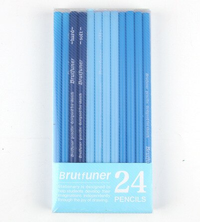 24 Uds mejor dibujo lápiz H-6H HB-14B grafito lápices de madera , conjunto de lápiz para dibujar estudiante de arte suministros
