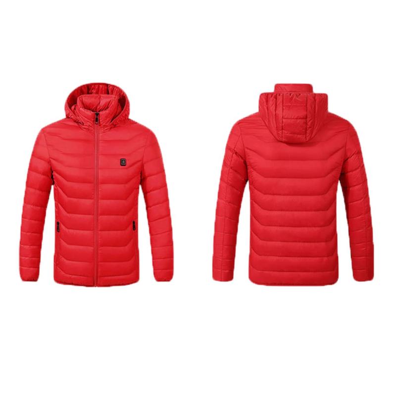 USB Electric Heating Coat Jacket Back Belly Intelligent Heated Cotton Winter Outdoor Hiking Skiing Snowboarding Women Men