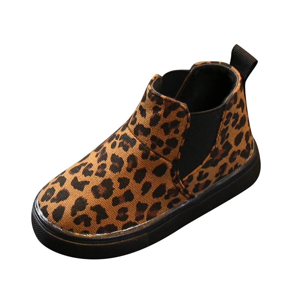 freundlicher freundlicher Baby Mädchen Martine Stiefel Schuhe Leopard Gedruckt Winter Herbst Warme Kurze Stiefel lässig Schuhe Booties navidad: B / 30