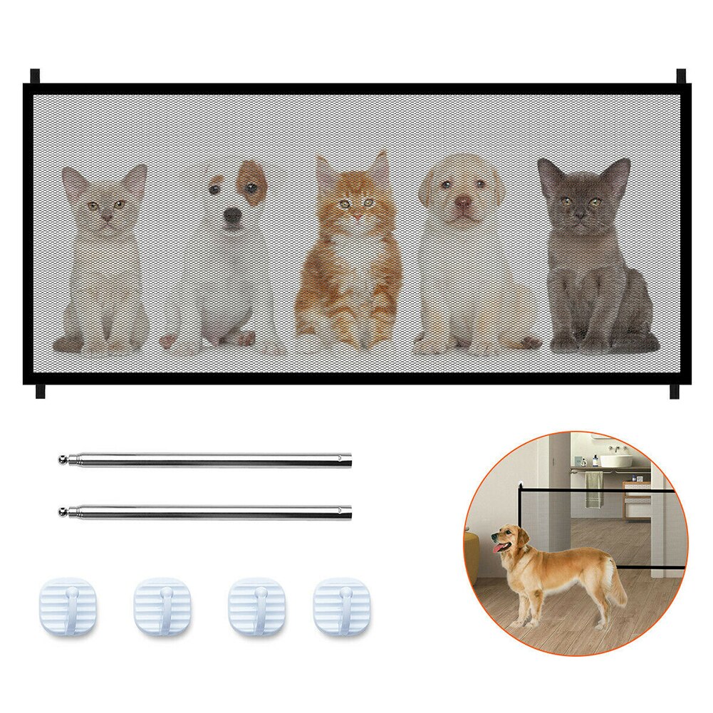 Guard Mesh Durable Foldable Safety Protection With Hook Insulated Dog Fence Set Portable Cat Pet Gate Enclosure Net Stair