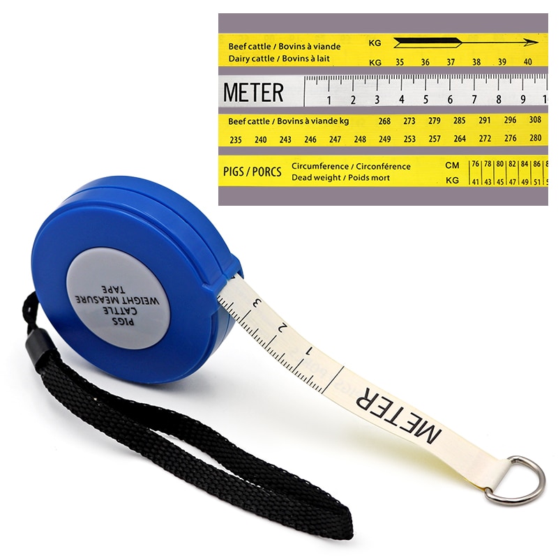 Ruban de mesure du poids du corps du cochon de chèvre, Animal, ferme, vache, outils vétérinaire, règle de mesure