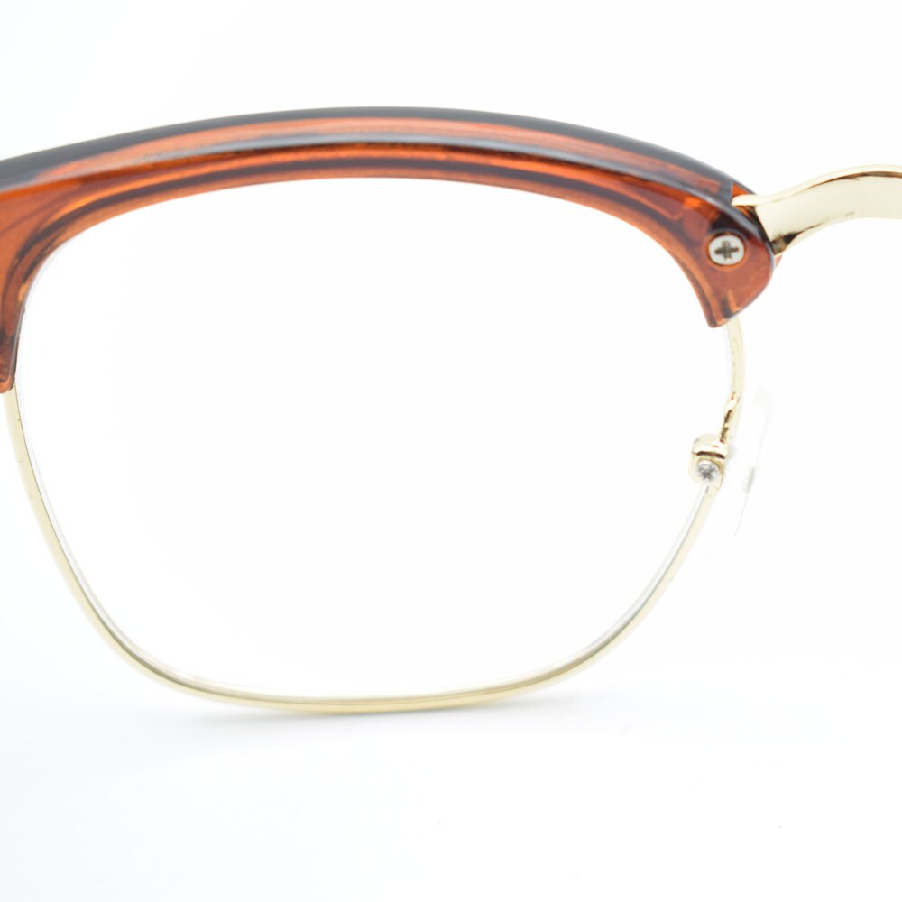 4 stilar moderna glasögon söta vintage unisex halvram tydliga linsglasögon nerd geek glasögon glasögon