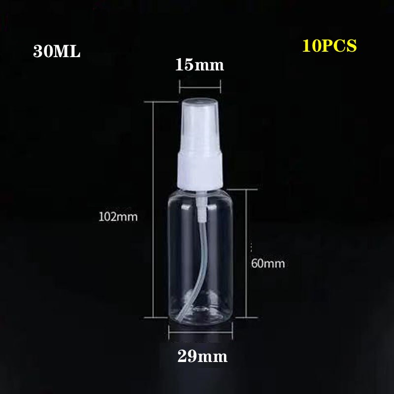 Plastic Spuitfles Kleine Alcohol Spray Fles Desinfectie Speciale Draagbare Aparte Fles Make-Up Water Spray Fles 10Pcs: 30ML