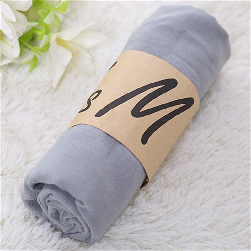 Écharpe de de Styliste pour Femme, Foulard de Créateur en Coton, Convient comme Hijab, Châle, Pashmina et Paréo de Plage, Bandana à Porter Autour du Cou, Modèle Noir pour Homme: Gray