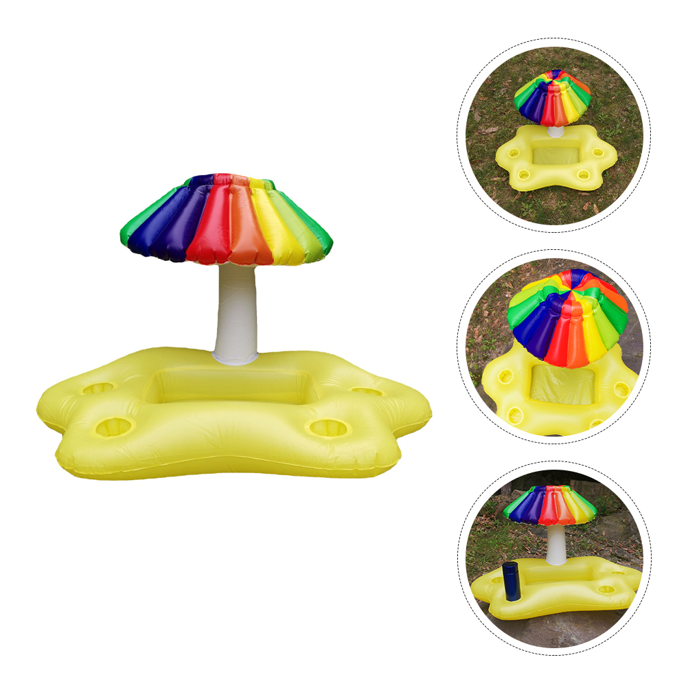 1Pc Inflatable Drink Float Floating Drink Tray Water Fruit Service Bar: Default Title