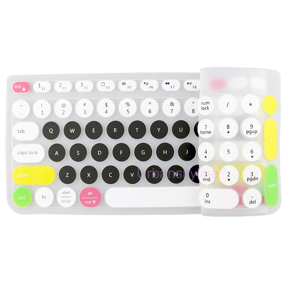 K780 Keyboard Cover for Logitech K780 Wireless Bluetooth Transparent Clear Black Film Silicone TPU Protector Skin Case Slim Thin