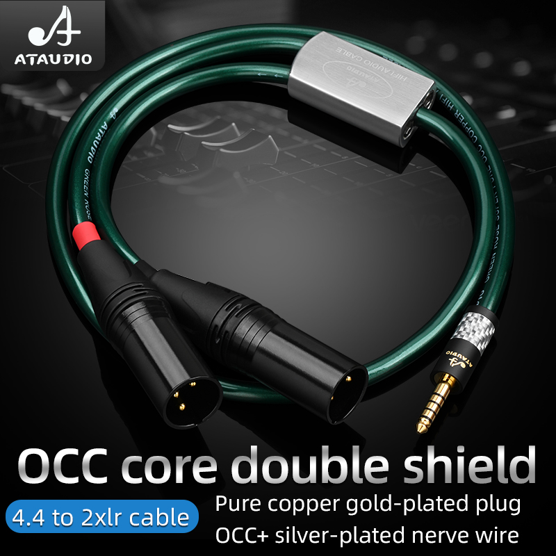 ATAUDIO HIFI 4,4 mm gebalanceerde mannelijke naar dubbele 2xlr 3-pins XLR gebalanceerde mannelijke audio-adapterkabel