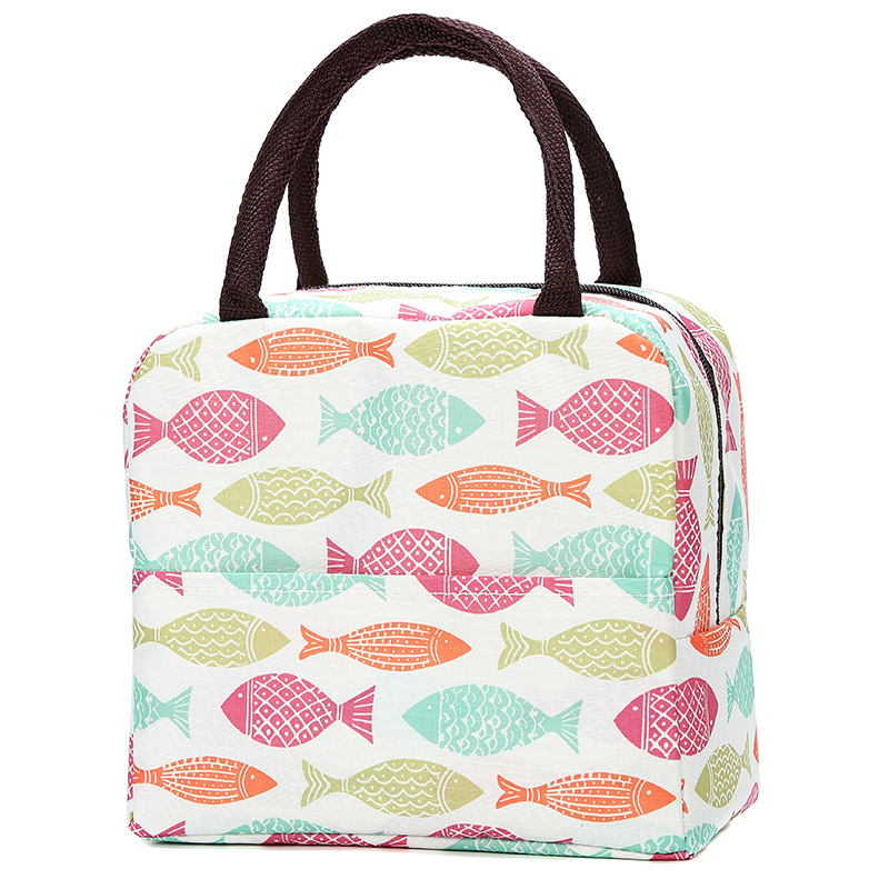 PLEEGA Functionele Patroon Cooler Lunchbox Draagbare Geïsoleerde Canvas Lunch Tas Thermische Voedsel Picknick Lunch Tassen Voor Vrouwen Kids