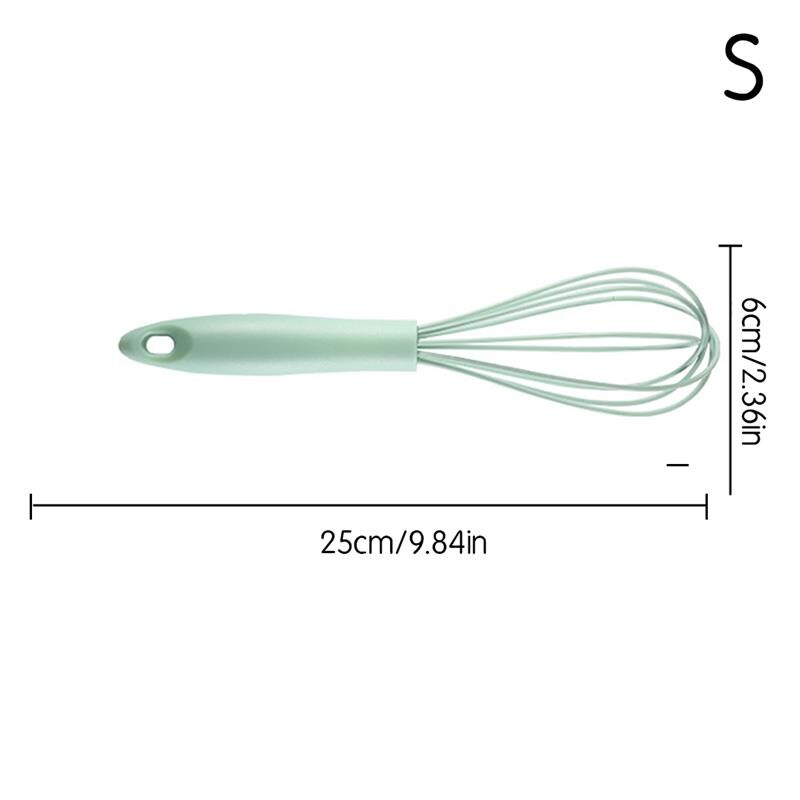 Silicone Balloon Whisk Plastic Handle Egg Whisk Balloon Egg Beater for Kitchen Silicone Egg Beater Tool DIY Baking Tool: Green 10inch
