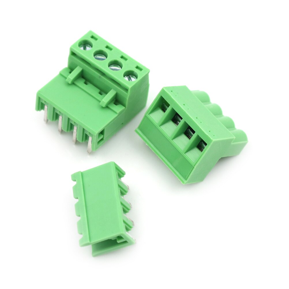 10sets Plug-in terminal block 5.08mm Pitch 4Pin Plug-in Screw PCB Terminal Block Connector